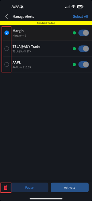 The delete alert on the iphone. 